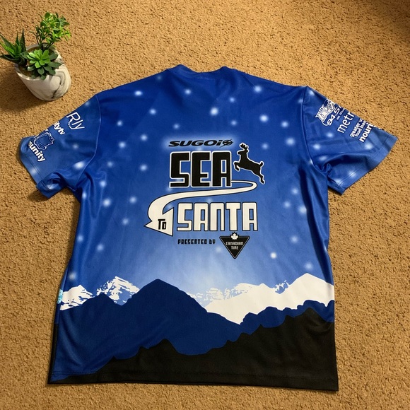 Sugoi Biking Jersey Cycling Shirt Mens XS Sea to Santa Race Jersey - Picture 5 of 7